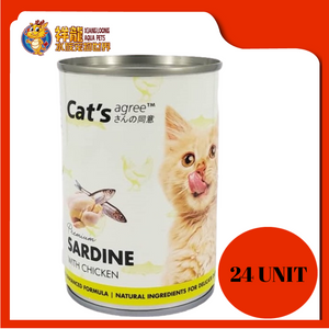 CAT'S AGREE PREMIUM SARDINE WITH CHICKEN 400G X 24 UNIT