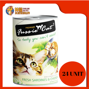 FUSSIE CAT FRESH SARDINE & CHICKEN 400G x 24UNIT