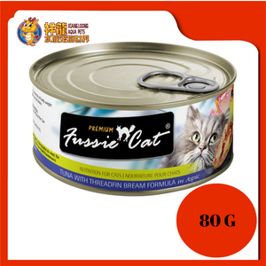 FUSSIE CAT PREMIUM TUNA WITH THREADFIN BREAM 80G