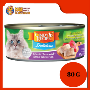 CINDY'S RECIPE DELICIOUS TUNA WITH SMALL WHITE FISH  80G