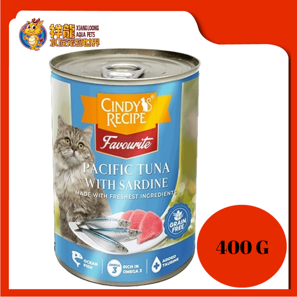 CINDY'S FAVOURITE TUNA WITH SARDINE 400G