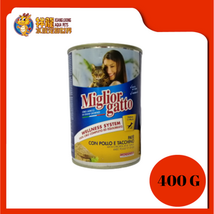 MIGLIORGATTO PATE CHICKEN & TURKEY 400G