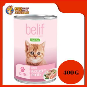 BELIF CAT KITTEN MINCED MACKEREL W CHICKEN 400G