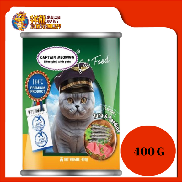 CAPTAIN MEOWWW TUNA & SARDINE 400G