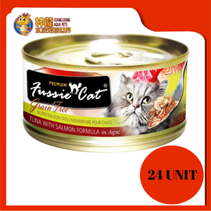 FUSSIE CAT PREMIUM TUNA WITH SALMON 80G X 24UNIT