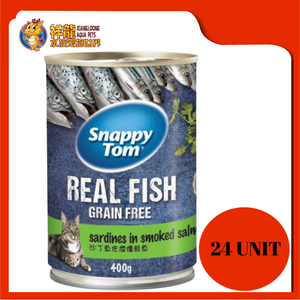 SNAPPY TOM SARDINES IN SMOKED SALMON JELLY 400G X 24UNIT