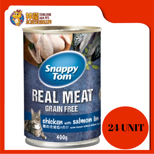 SNAPPY TOM CHICKEN & SALMON IN GRAVY 400G X 24UNIT