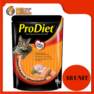 PRODIET POUCH SALMON & MACKEREL 85G x 48UNIT