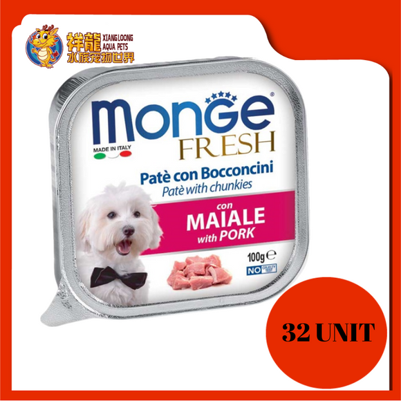 MONGE TRAY FRESH PORK 100G X 32UNIT