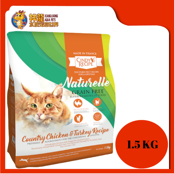 CINDY'S NATURELLE CHICKEN & TURKEY 1.5KG