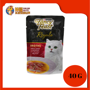 FANCY FEAST BROTHS BONITO , SURIMI & ANCHOVIES 40G