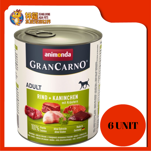 GRANCARNO ADULT RABBIT + HERBS 800G X 6UNIT