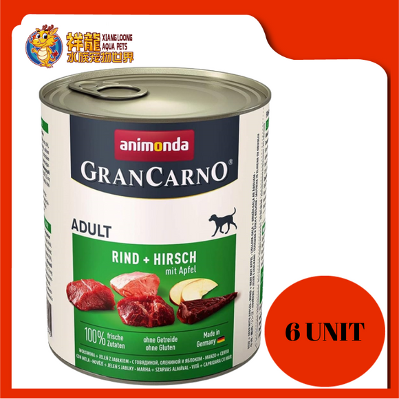 GRANCARNO ADULT DEER + APPLE 800G X 6UNIT