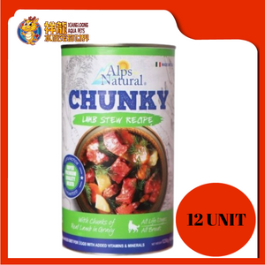 ALPS NATURAL CHUNK LAMB DOG CAN FOOD 1230G X 12 UNIT