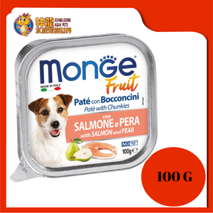 MONGE TRAY FRUIT SALMON & PEAR 100G