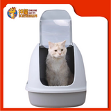 OPEN-FRONT CAT HOODED PAN {CP6007/C-014} [CAT TOILET]