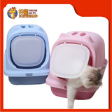 HOODED CAT PAN 35CM x 48CM x 39CM {CAT FACE} [CAT TOILET]