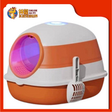 HOODED CAT TOILET WITH UV LIGHT + SCOOP 39CM x 59CM x 41CM [CAT TOILET]