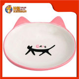 CERAMIC BOWL [CAT FACE SHAPE] THIN