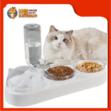 3IN1 CAT FACE PET BOWL 38X13.5X19CM