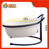 SINGLE CERAMIC BOWL FEEDER [CAT EAR] 13CM