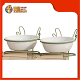 2 IN 1 CERAMIC BOWL FEEDER [REINDEER] 26CM