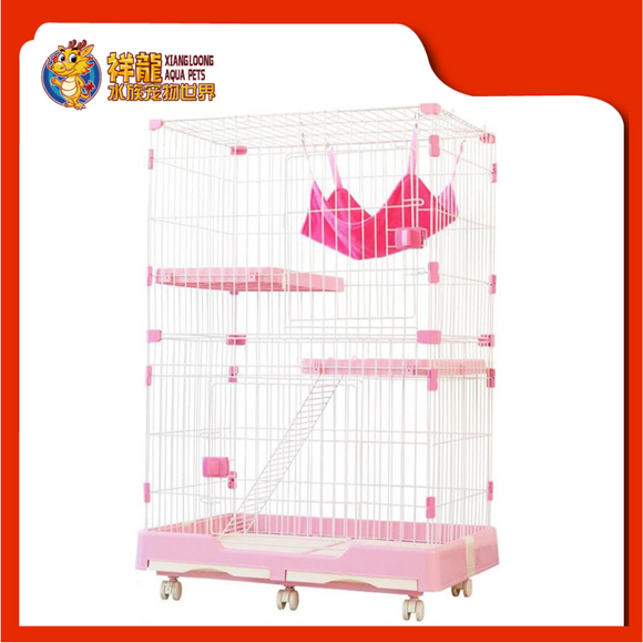 [BZ]PET CAGE W 2 TRAY,ROLLER & HAMMOCK