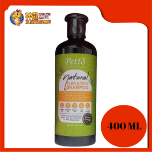 PETTO NATURAL FLEA & TICK SHAMPOO 400ML