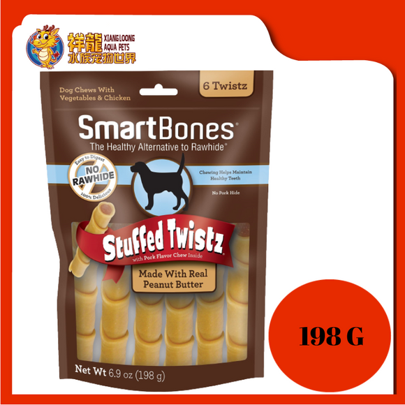 SMARTBONES STUFFED TWISTZ PORK PEANUT BUTTER