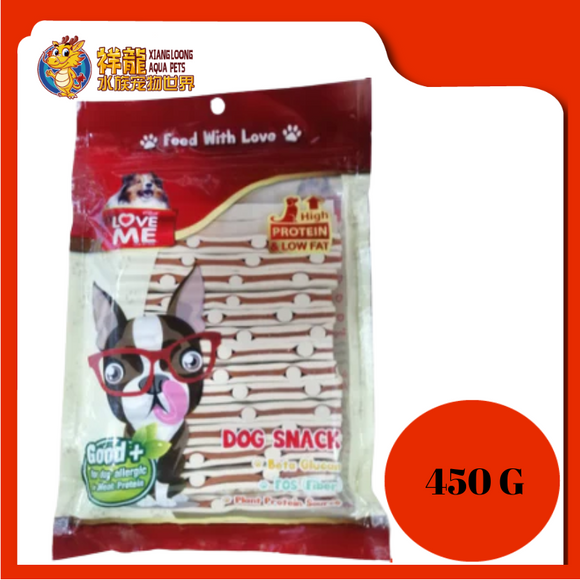 LOVE ME DOG SNACK STRIP 450G [MS024]