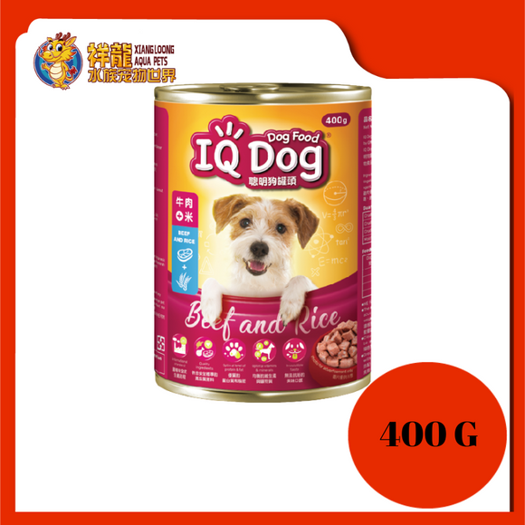 IQ DOG BEEF & RICE 400G