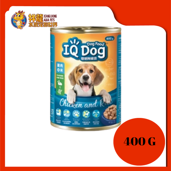 IQ DOG CHICKEN & RICE 400G