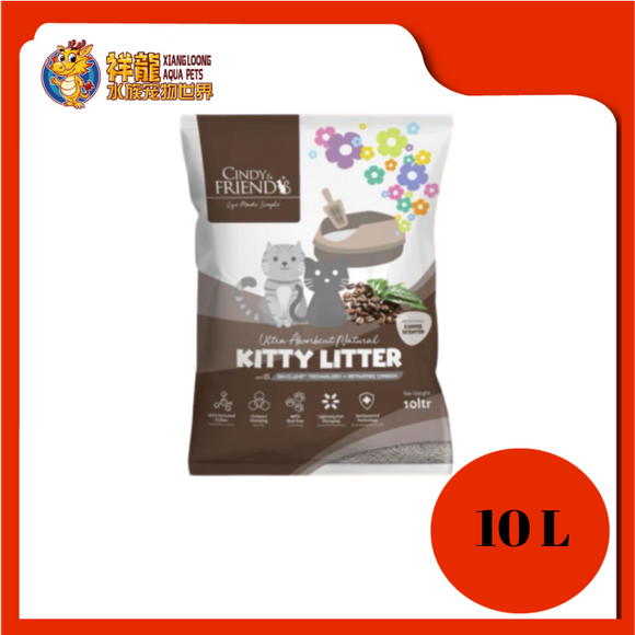 CINDY'S & FRIENDS KITTY LITTER COFFEE 10L