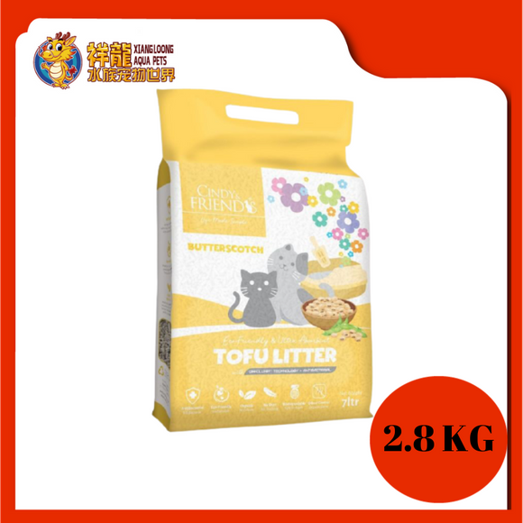 CINDY & FRIENDS TOFU LITTER BUTTERSCOTCH 2.8KG