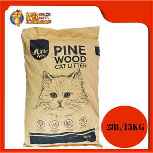 LITTLE PETS PINE WOOD CAT LITTER 28L/15KG