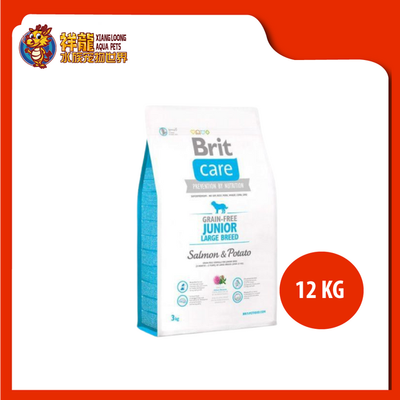 BRIT CARE GRAIN FREE JUNIOR SALMON & POTATO 12KG