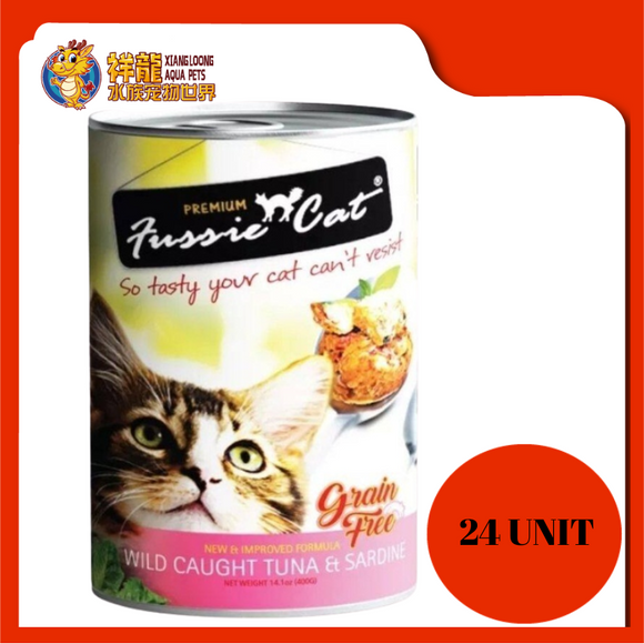 FUSSIE CAT FRESH TUNA & SARDINES 400G x 24UNIT