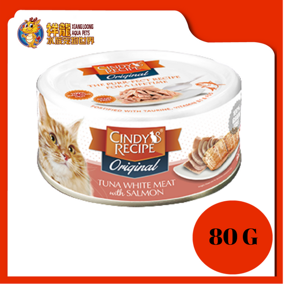 CINDY'S ORIGINAL TUNA WHITEMEAT WITH SALMON 80G