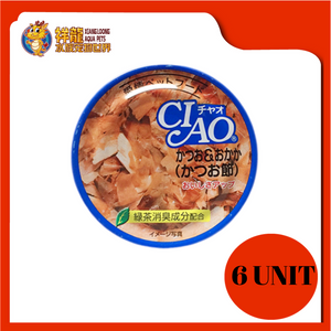 CIAO WHITE MEAT TUNA W DRIED BONITO 85G X 6 UNIT