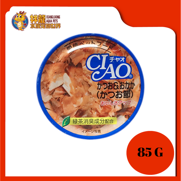 CIAO WHITE MEAT TUNA WITH DRIED BONITO 85G