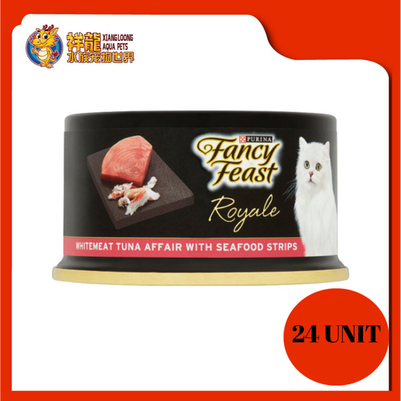 FANCY FEAST ROYALE WHITEMEAT TUNA AFFAIR WITH SEAFOOD STRIPS 85G X 24UNIT