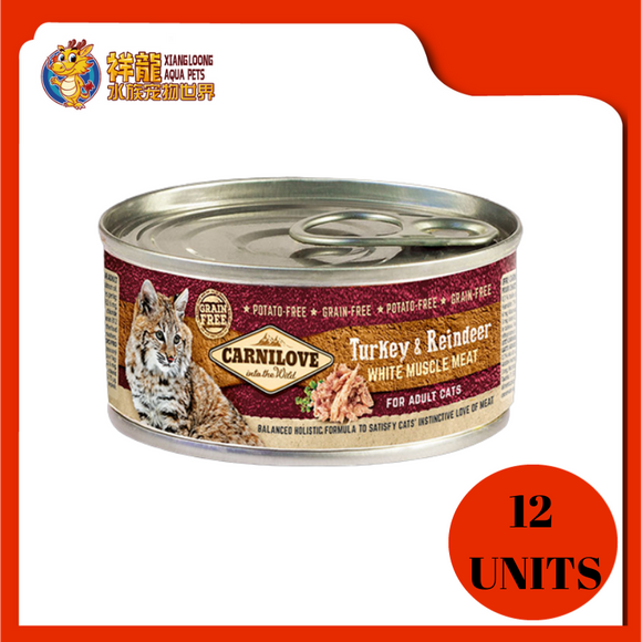 CARNILOVE ADULT TURKEY & REINDEER 100G (12XRM5.89)