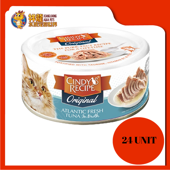 CINDY ORIGINAL ATLANTIC FRESH TUNA IN BROTH 80G X 24UNIT