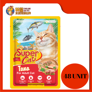 SUPERCAT POUCH ADULT TUNA (48 UNIT X 85G)