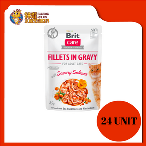 BRIT CARE GRAVY WITH SAVORY SALMON 24X85G