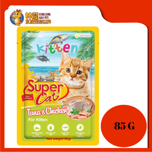 SUPERCAT POUCH KITTEN TUNA CHICKEN 85G