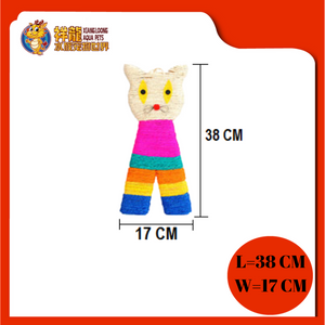 FACE CAT & A SHAPE SCRATCHING BOARD 38CMX17CM