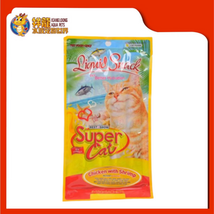 SUPER CAT LIQUID CHICKEN W SHRIMP 15GX4PKT