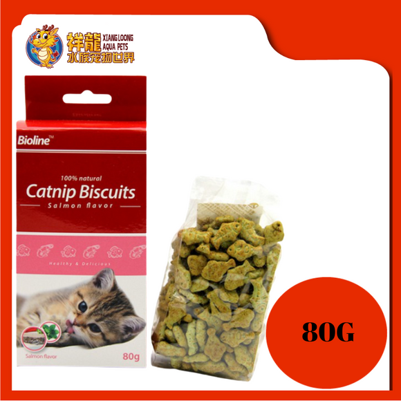 BIOLINE CATNIP BISCUIT (SALMON) 80G 2294