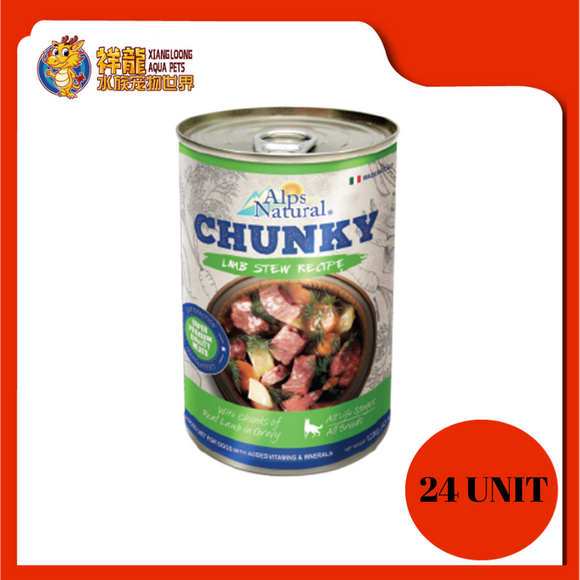 ALPS CHUNKY LAMB DOG CAN FOOD 415G X 24 UNIT